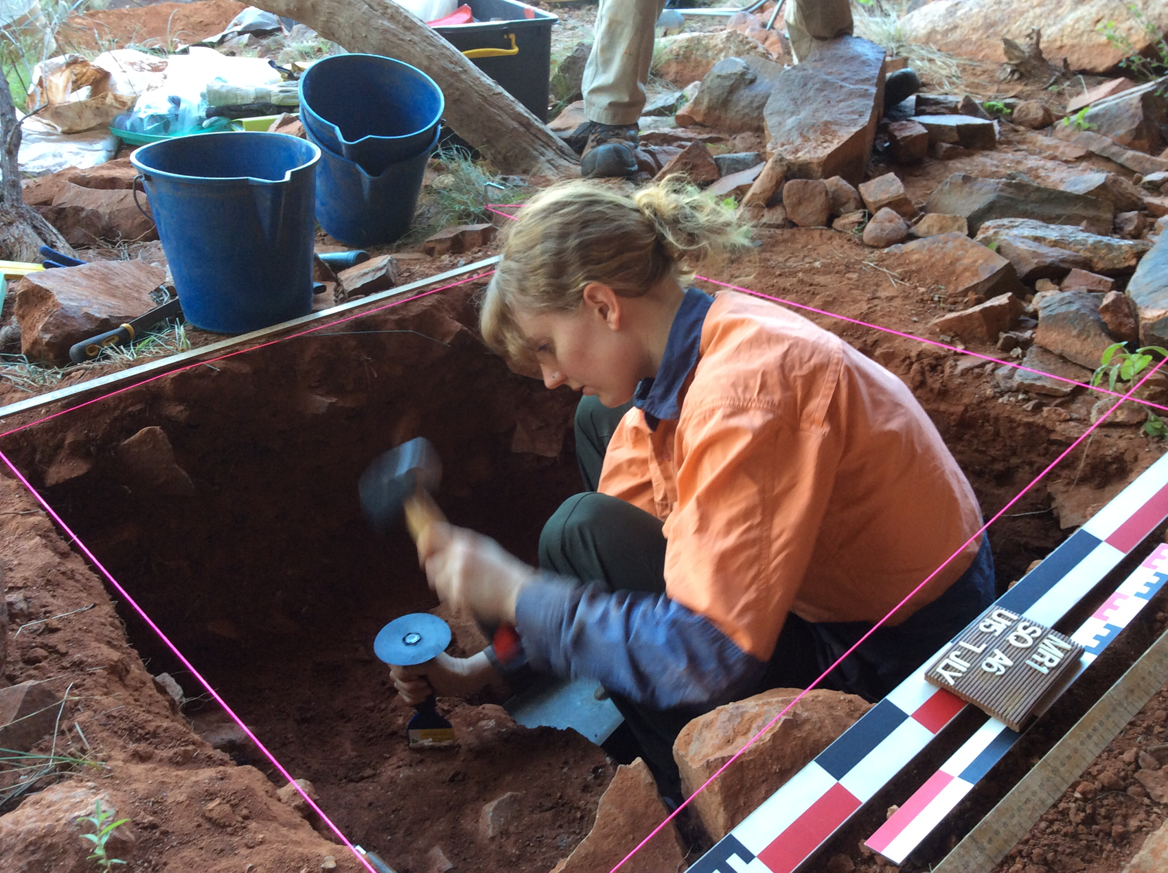 Excavating in Pleistocene deposits